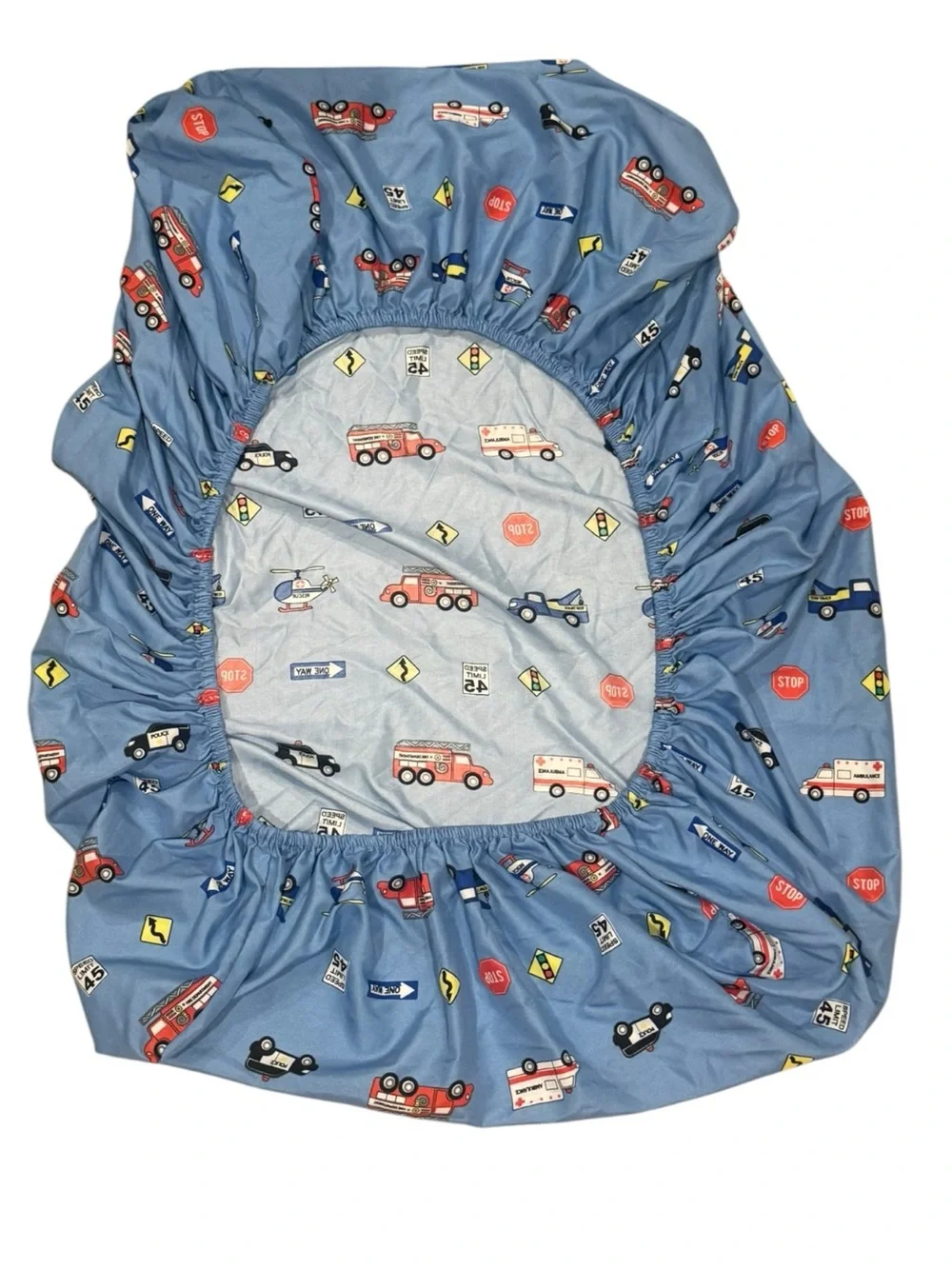 Everyday Kids Toddler Boy Fitted Sheet and Pillowcase Set Fire, Police, Rescue